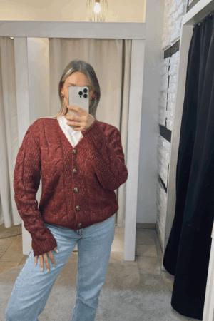 Zopfmuster Strickjacke